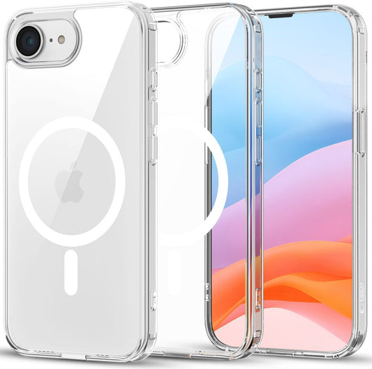 MagSafe hoesje voor Apple iPhone 16e, Tech-Protect, Flexair Hybrid, Transparant