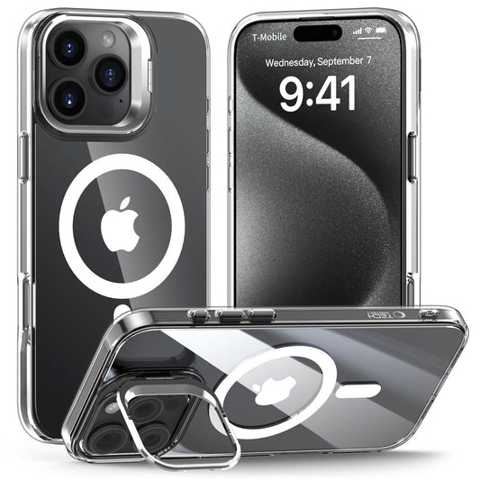 MagSafe hoesje voor Apple iPhone 16 Pro Max, Tech-Protect, Magstand, Transparant