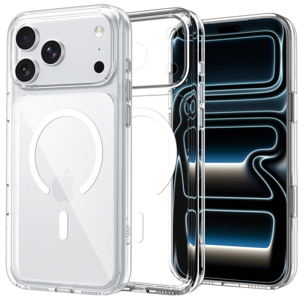 Coque MagSafe pour Apple iPhone 18 Pro / 17 Pro, Tech-Protect, Flexair Hybrid CC, Transparente