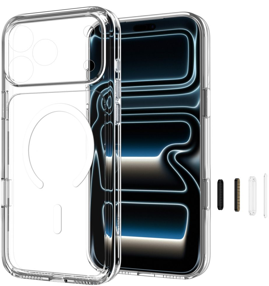 Coque MagSafe pour Apple iPhone 18 Pro / 17 Pro, Tech-Protect, Flexair Hybrid CC, Transparente