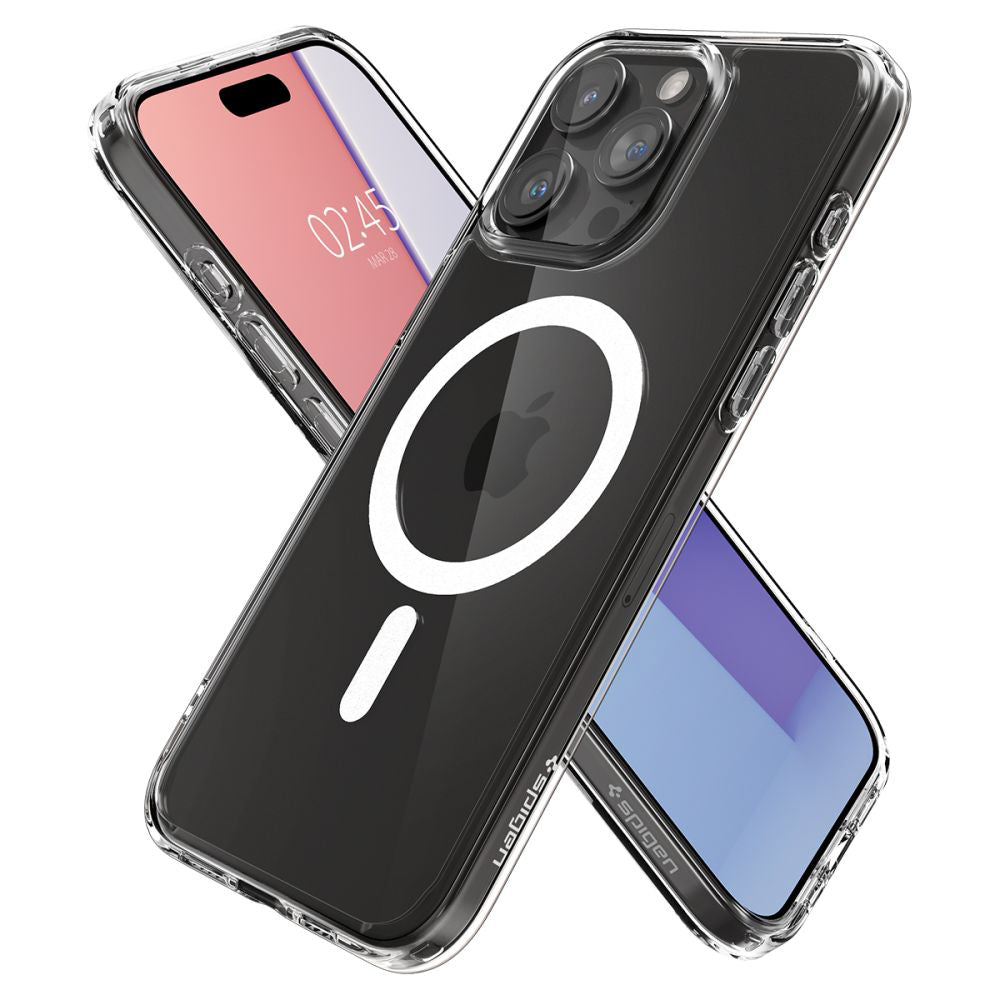 MagSafe Hülle für Apple iPhone 15 Pro Max, Spigen, Ultra Hybrid, Weiß ACS06576