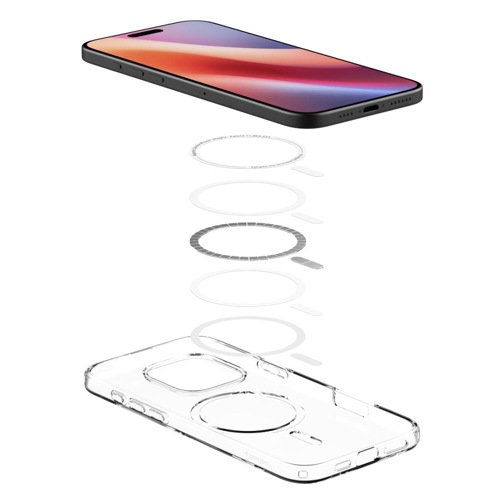 Coque MagSafe pour Apple iPhone 16 Pro, Spigen, Liquid Crystal, Transparent ACS08389