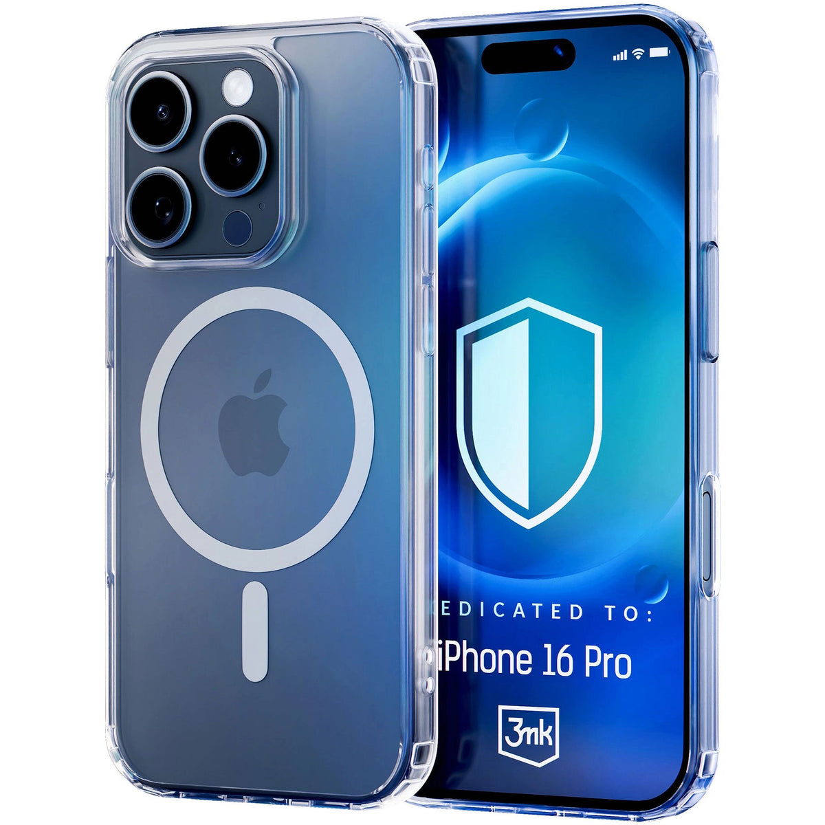 Étui MagSafe pour Apple iPhone 16 Pro, 3MK, MagCase, MagCase, Transparent