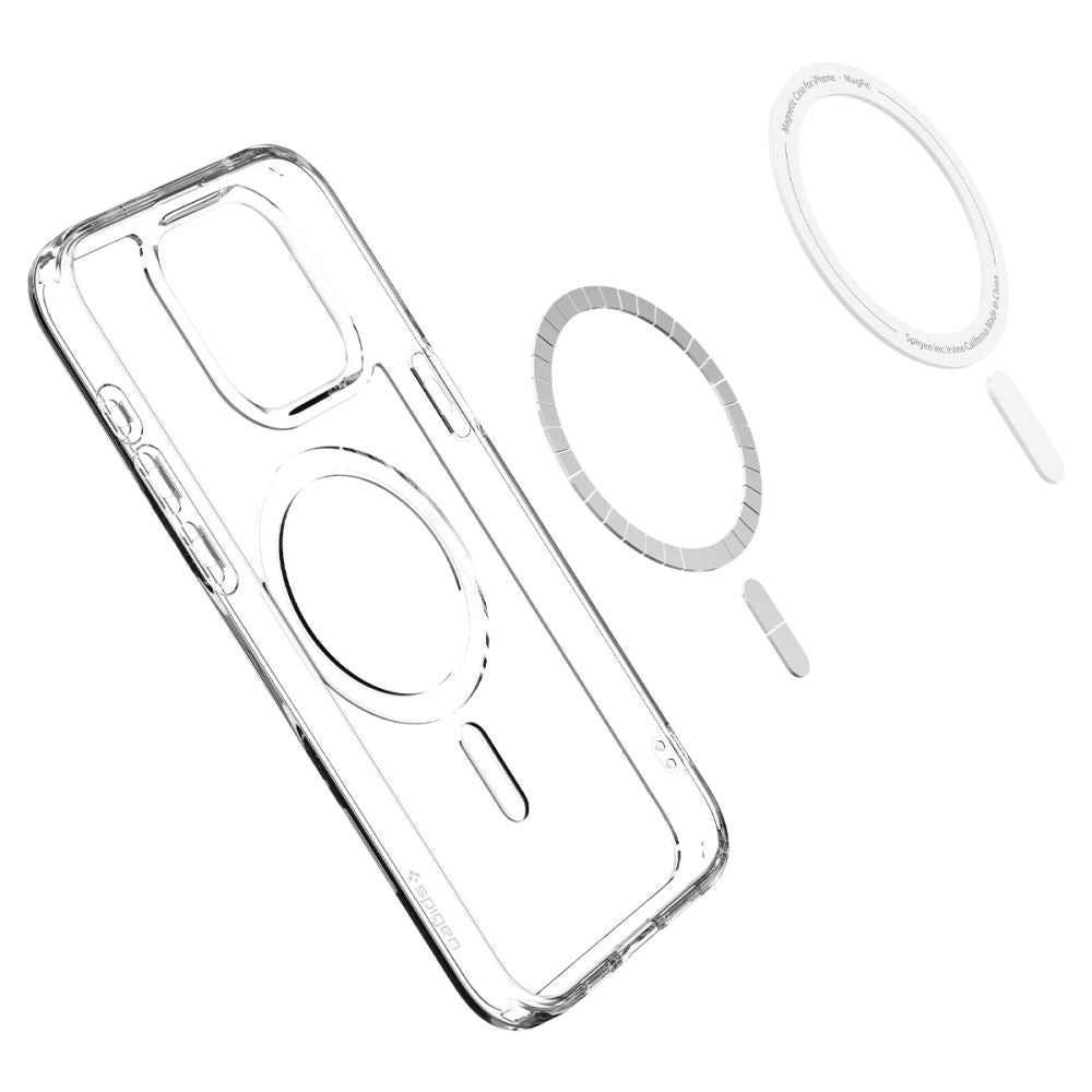 MagSafe Hülle für Apple iPhone 15 Pro Max, Spigen, Ultra Hybrid, Weiß ACS06576