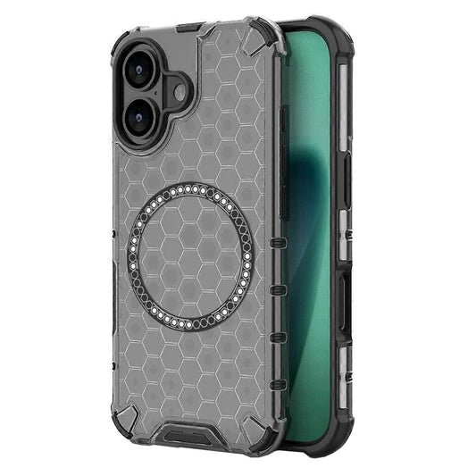 MagSafe hoesje voor Apple iPhone 17, Techsuit, HoneyComb Shield, Zwart