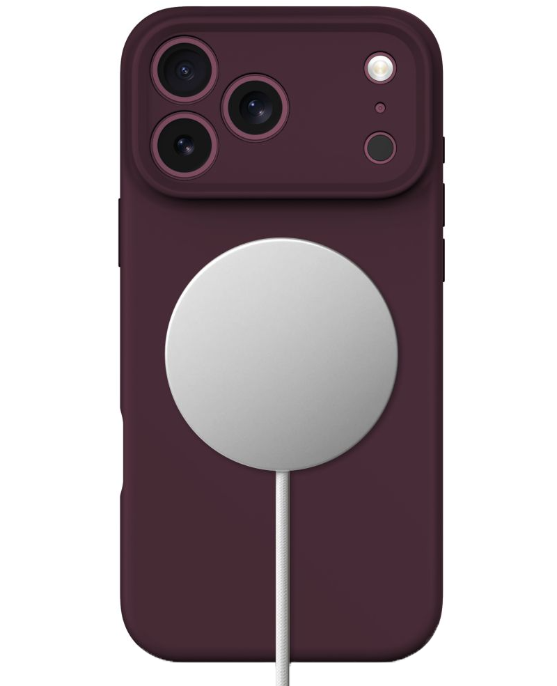MagSafe-Hülle für Apple iPhone 18 Pro / 17 Pro, Tech-Protect, Silikon, Weinrot