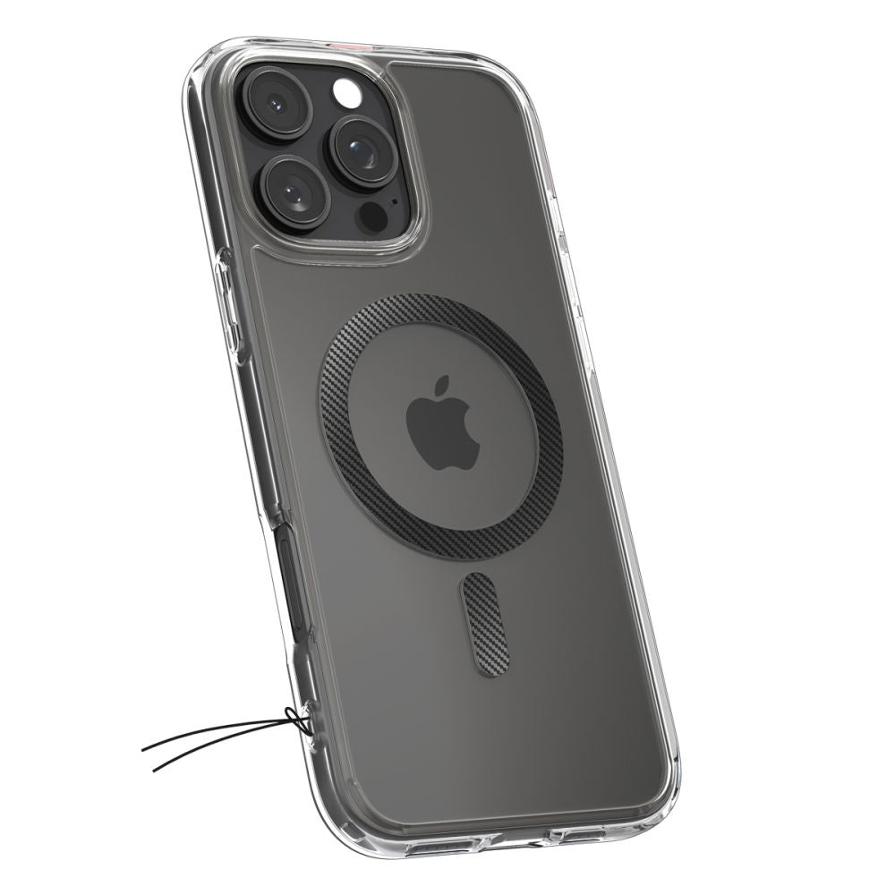 Étui MagSafe pour Apple iPhone 16 Pro Max, Spigen, Ultra Hybrid Carbon, Gris ACS08000