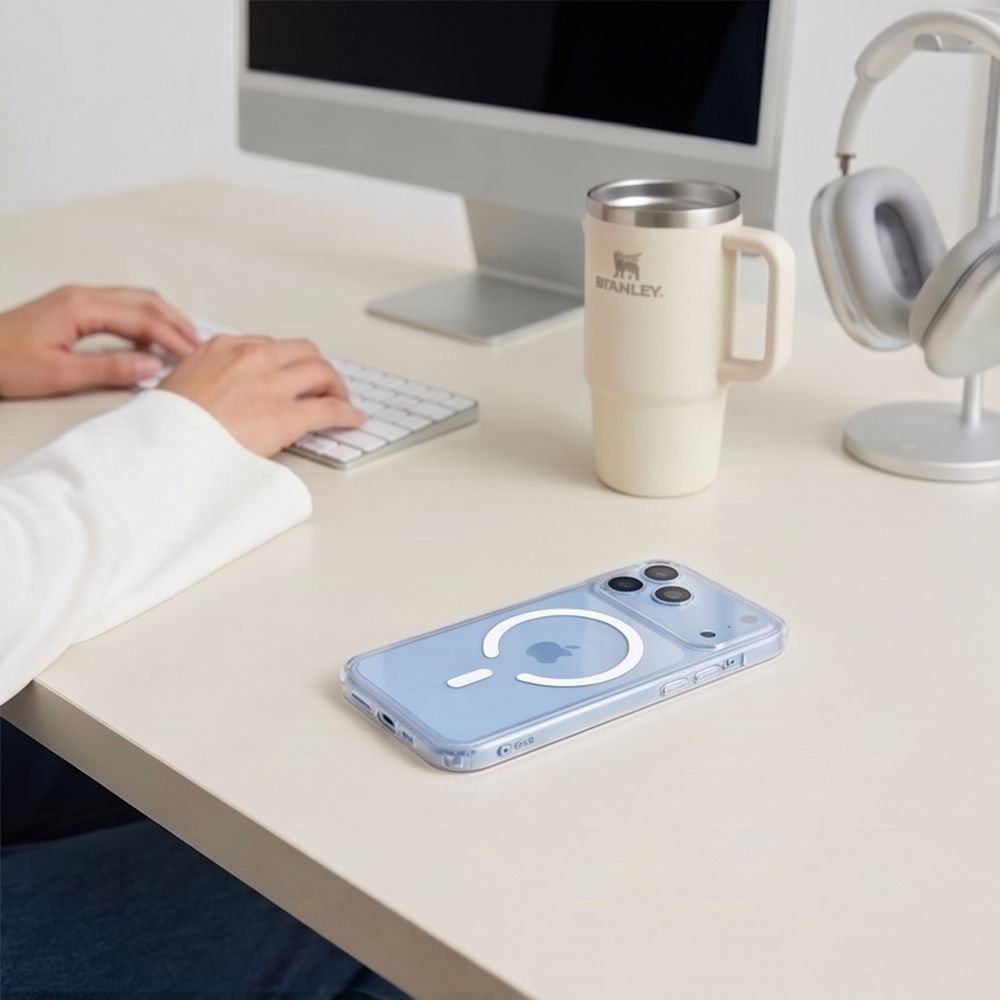 MagSafe-hoes voor Apple iPhone 18 Pro / 17 Pro, Tech-Protect, Flexair Hybrid met schermbeschermer, Transparant