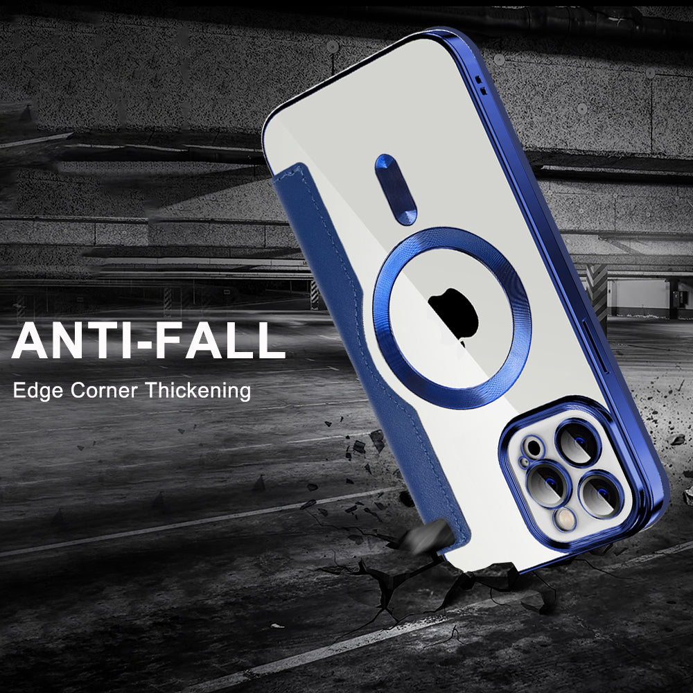 Coque MagSafe pour Apple iPhone 11 Pro Max, Techsuit, SmartMag Book, Noire