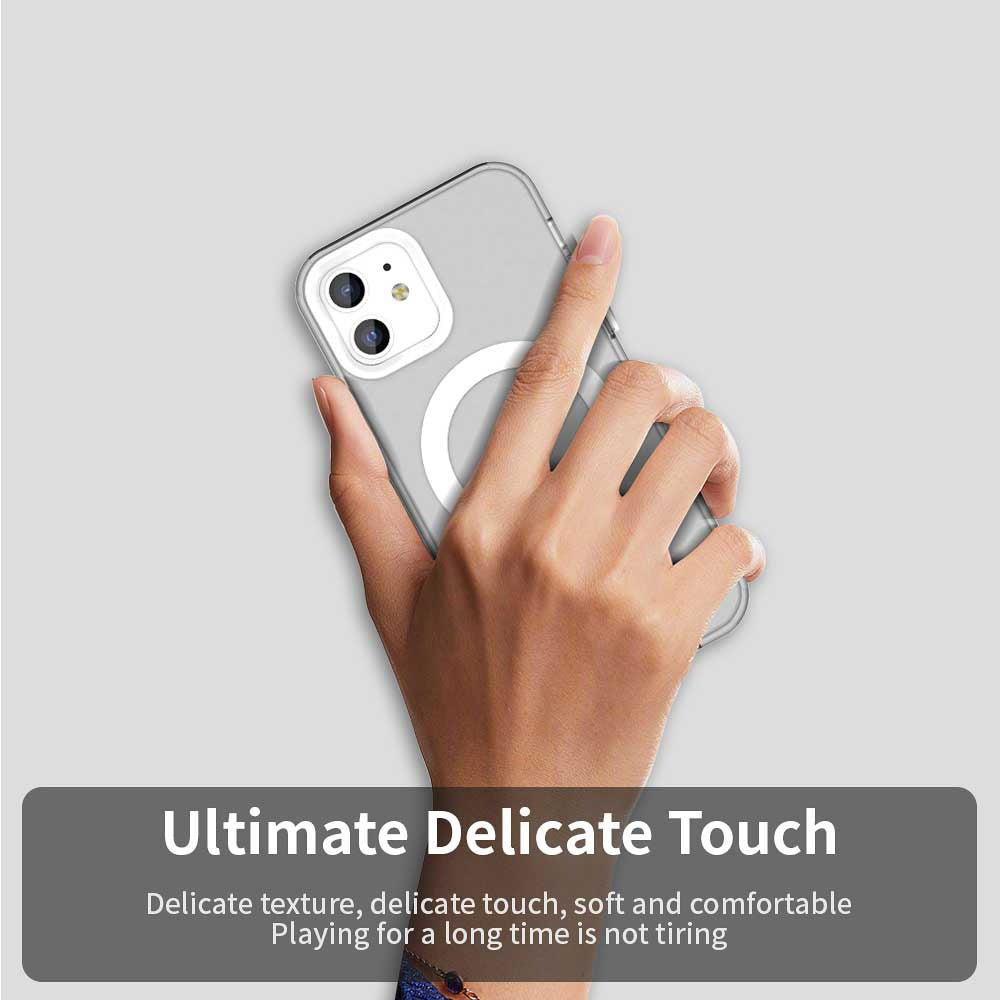 Coque MagSafe pour Apple iPhone 12 / 12 Pro, Techsuit, CandyCase, Blanche