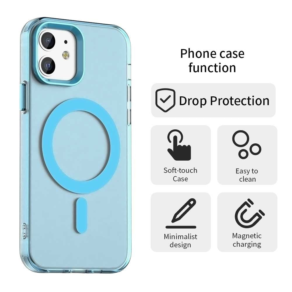 Coque MagSafe pour Apple iPhone 12 / 12 Pro, Techsuit, CandyCase, Bleue