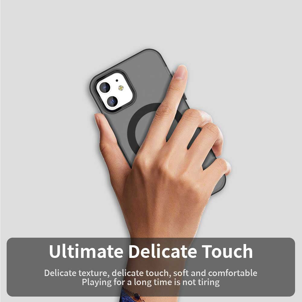 Coque MagSafe pour Apple iPhone 12 / 12 Pro, Techsuit, CandyCase, Noire