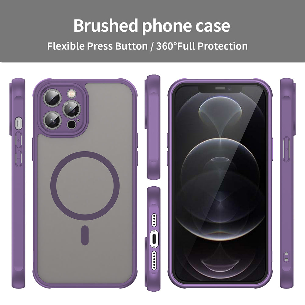 Coque MagSafe pour Apple iPhone 12 Pro Max, Techsuit, HaloFrost II, Violet