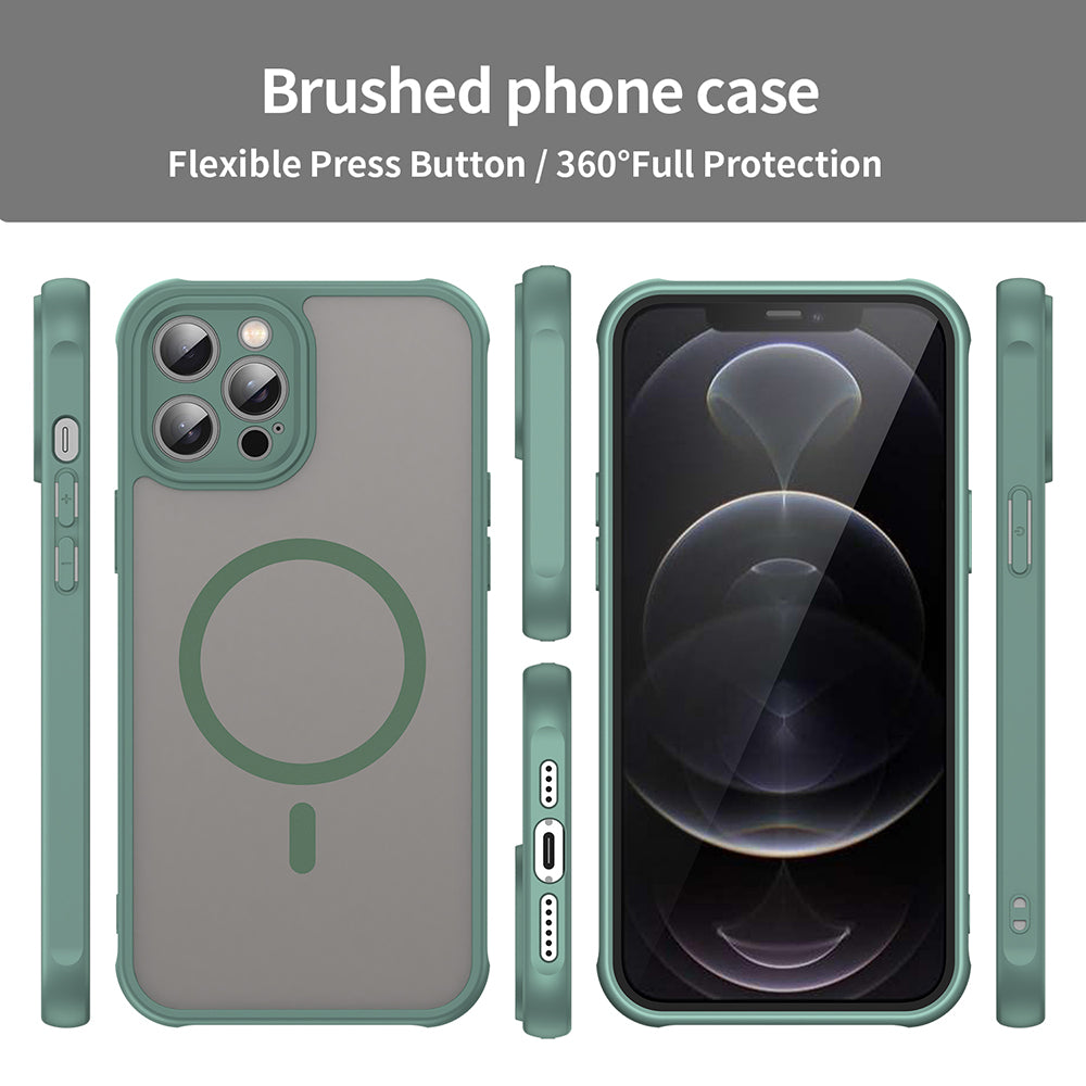 Coque MagSafe pour Apple iPhone 12 Pro Max, Techsuit, HaloFrost II, Vert