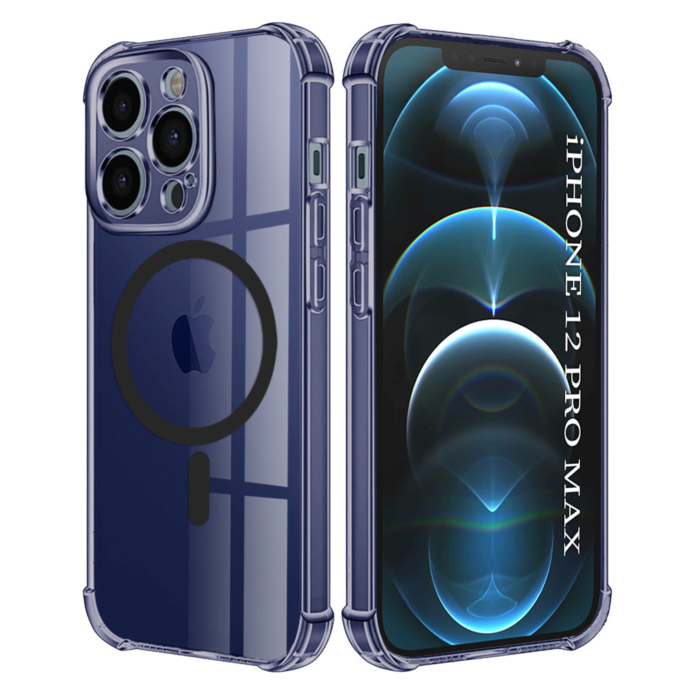 Coque MagSafe pour Apple iPhone 12 Pro Max, Techsuit, Transparente Antichoc, Fumé