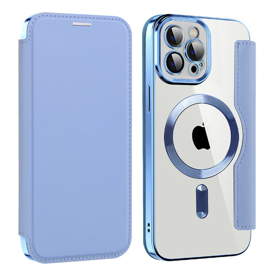 MagSafe-hoes voor Apple iPhone 12 Pro Max, Techsuit, SmartMag Book, Blauw