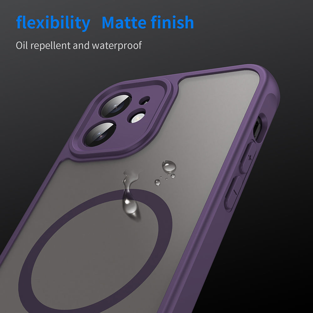 Coque MagSafe pour Apple iPhone 12, Techsuit, HaloFrost II, Violet