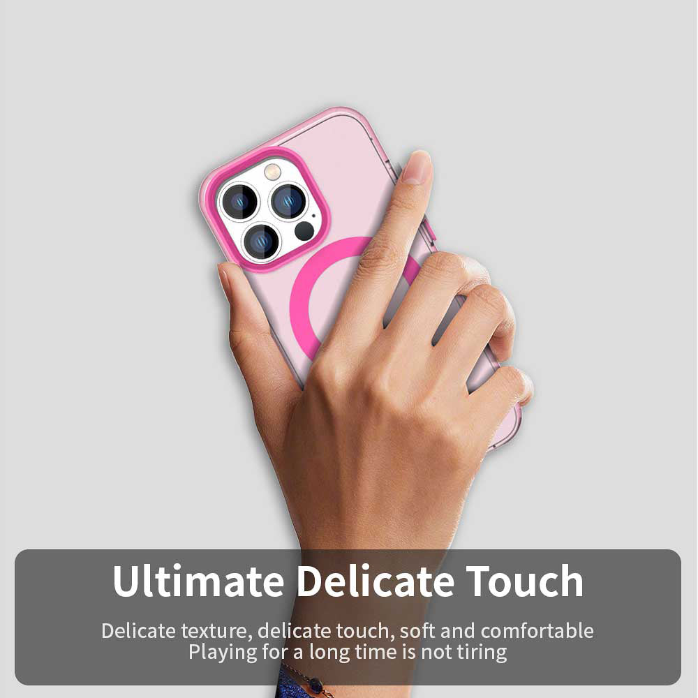Coque MagSafe pour Apple iPhone 13 Pro Max, Techsuit, CandyCase, Rose