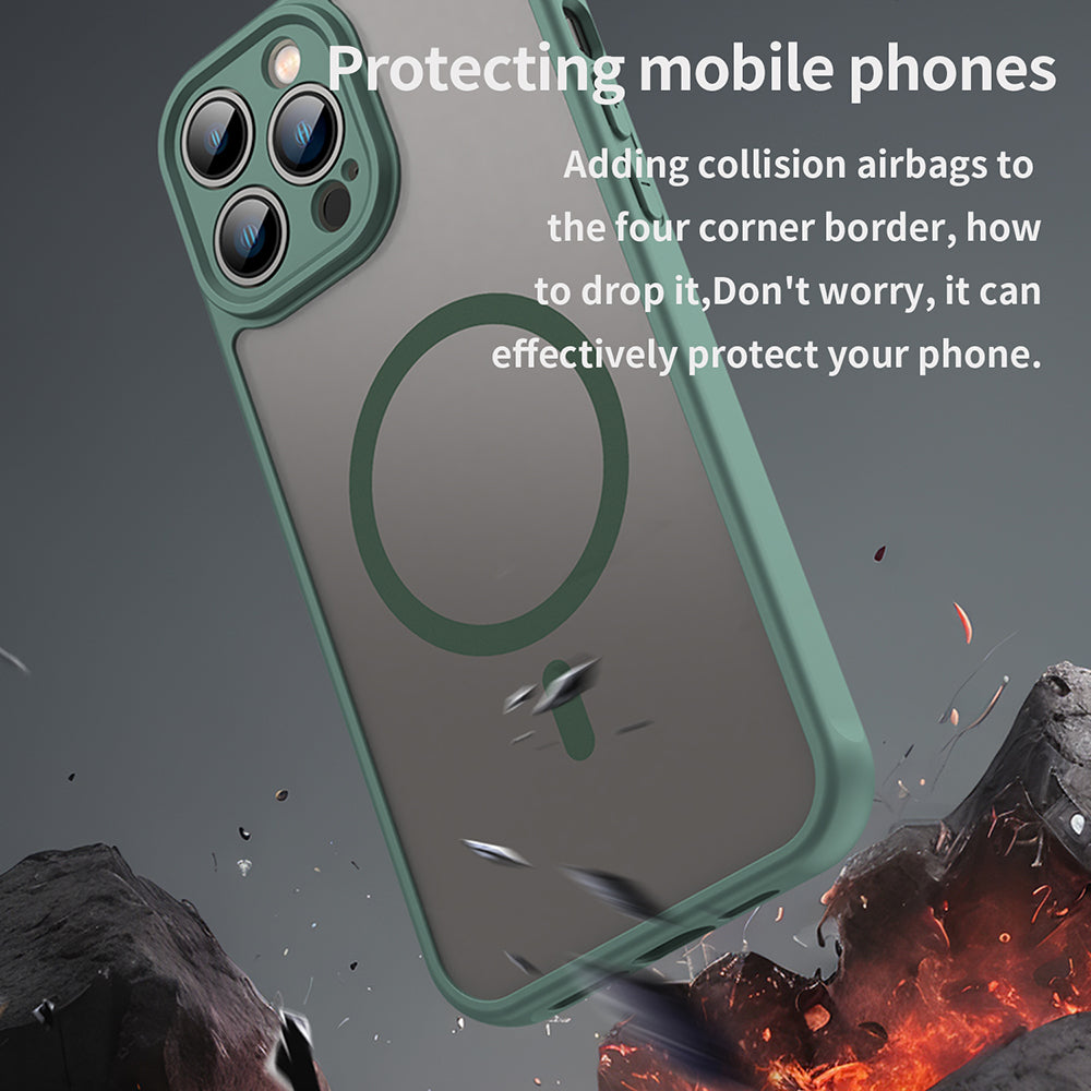 Coque MagSafe pour Apple iPhone 13 Pro Max, Techsuit, HaloFrost II, Vert