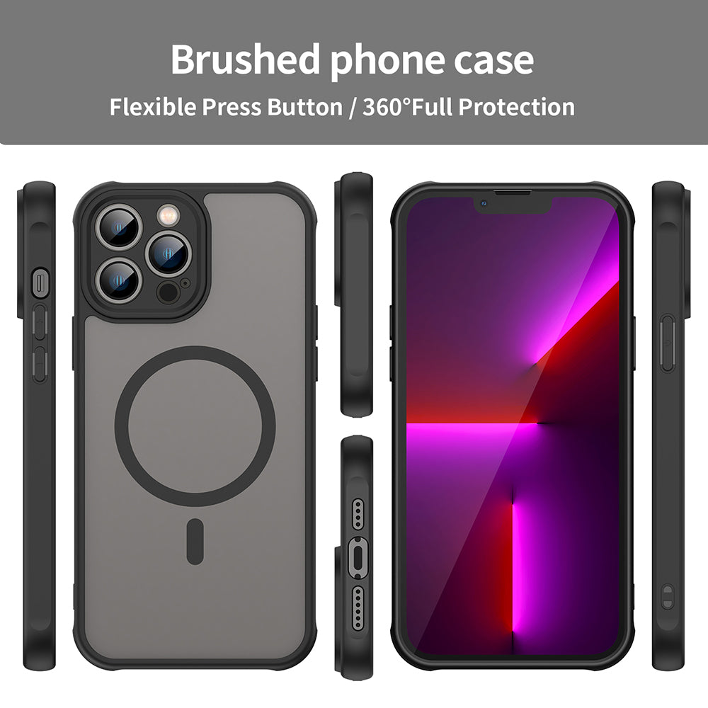 Coque MagSafe pour Apple iPhone 13 Pro, Techsuit, HaloFrost II, Noire