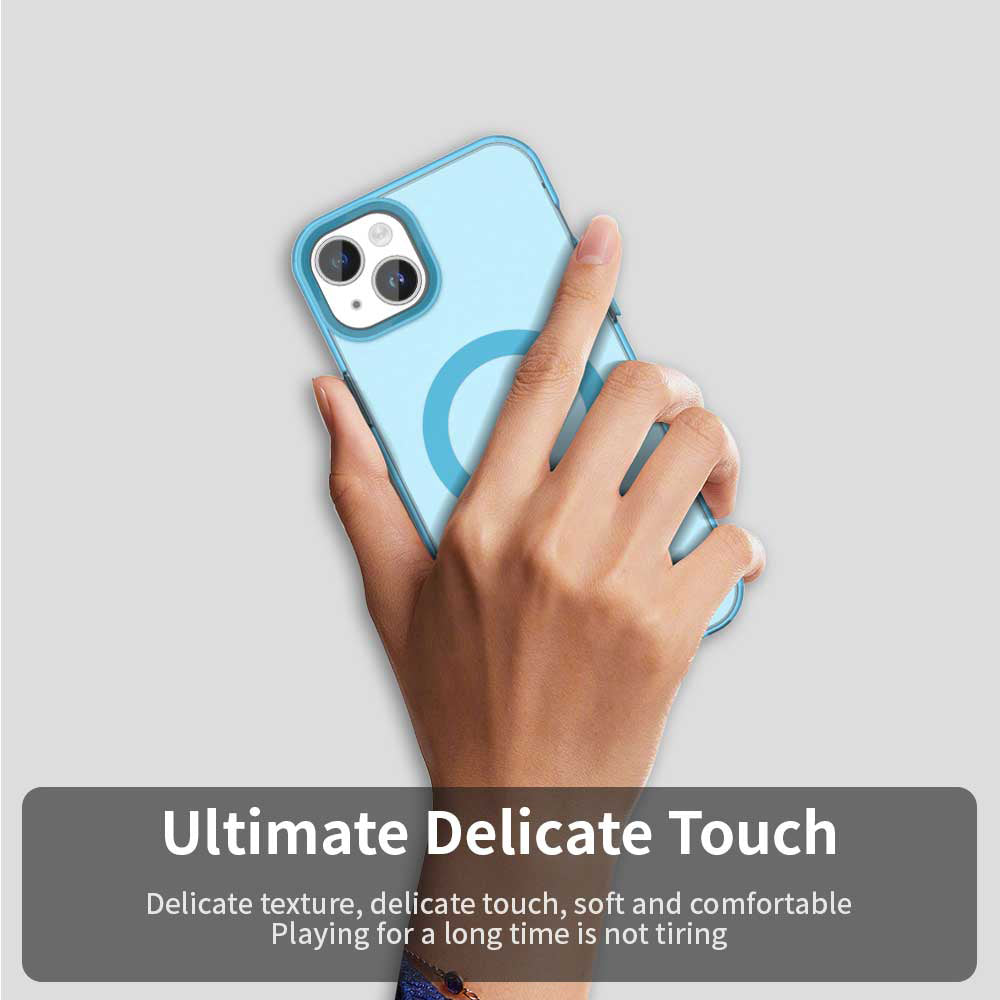 Coque MagSafe pour Apple iPhone 13, Techsuit, CandyCase, Bleue