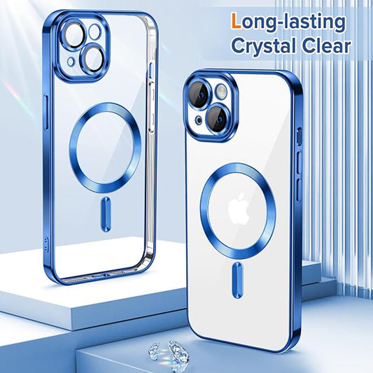 MagSafe-Hülle für Apple iPhone 13, Techsuit, Luxury Crystal, Dunkelblau