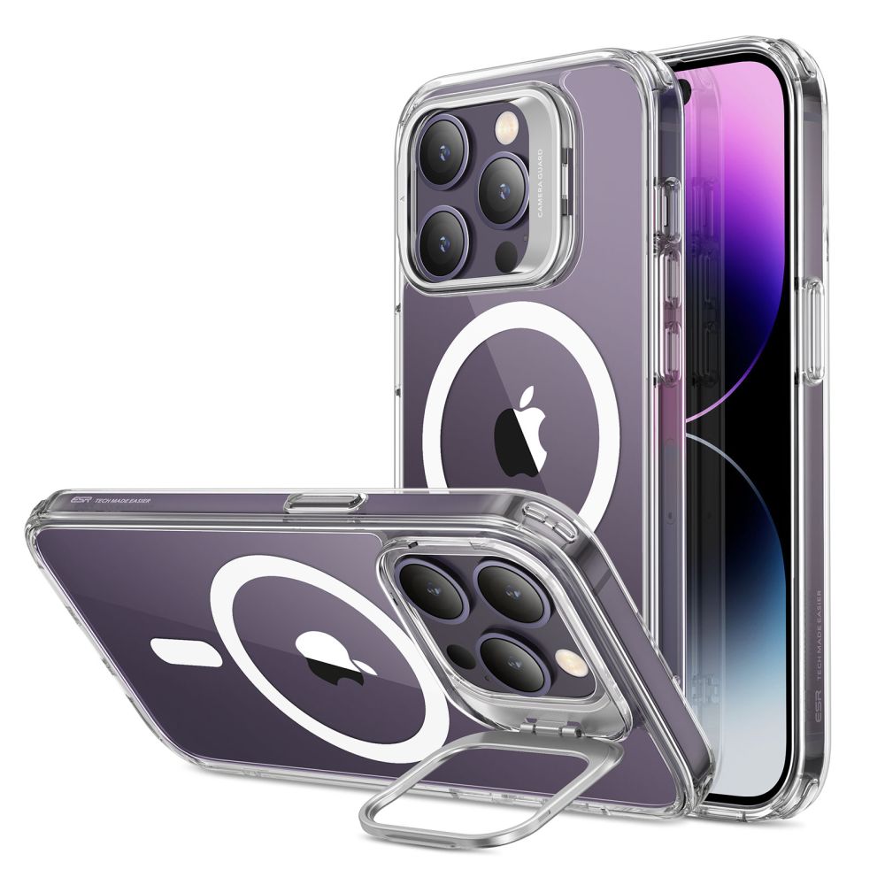 Coque MagSafe pour Apple iPhone 14 Pro, ESR, Classic Kickstand, Transparente