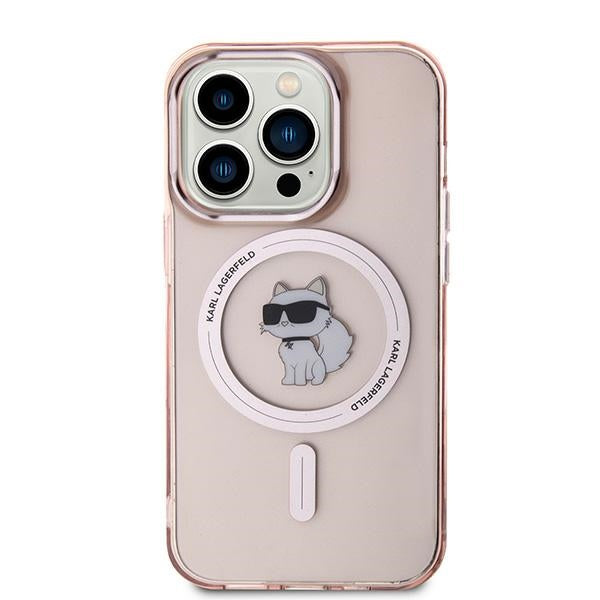 MagSafe hoesje voor Apple iPhone 14 Pro Max, Karl Lagerfeld, IML Choupette, Roze