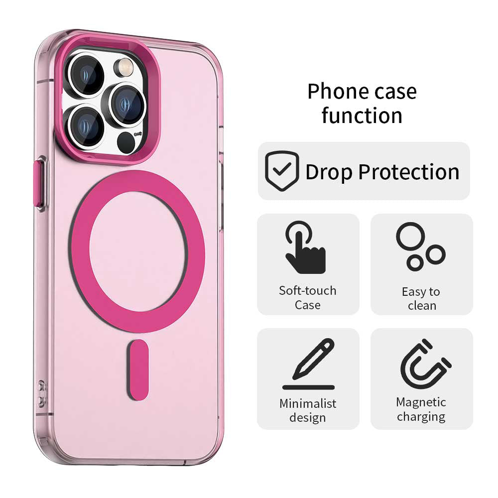 Coque MagSafe pour Apple iPhone 14 Pro Max, Techsuit, CandyCase, Rose