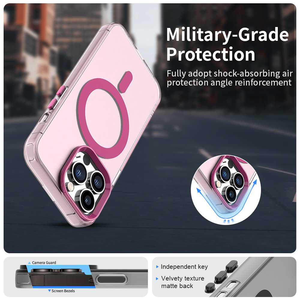 Coque MagSafe pour Apple iPhone 14 Pro Max, Techsuit, CandyCase, Rose