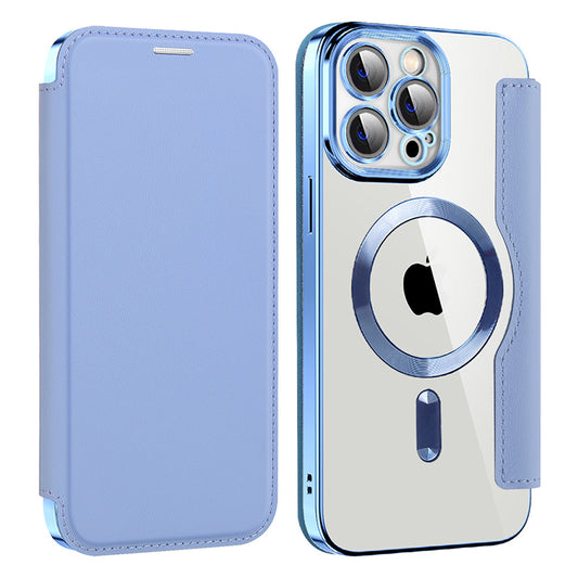 MagSafe-hoes voor Apple iPhone 14 Pro Max, Techsuit, SmartMag Book, Blauw