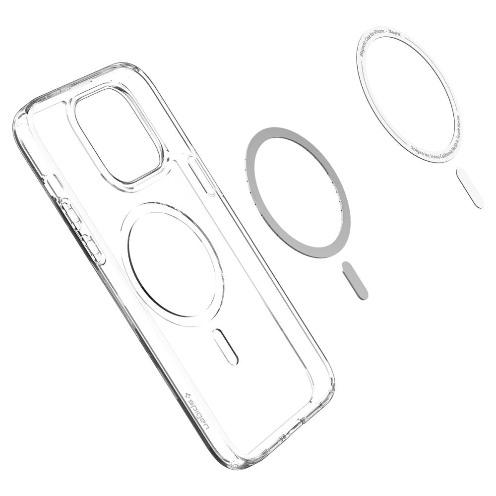 MagSafe hoesje voor Apple iPhone 14 Pro, Spigen, Ultra Hybrid, Wit