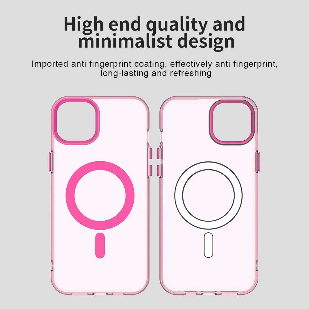 Coque MagSafe pour Apple iPhone 14, Techsuit, CandyCase, Rose