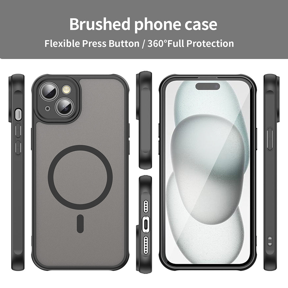 Coque MagSafe pour Apple iPhone 14, Techsuit, HaloFrost II, Noire