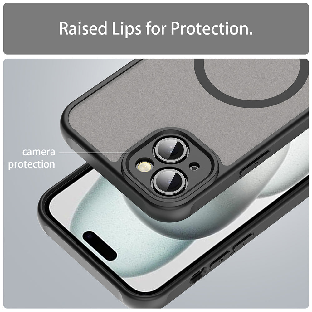 Coque MagSafe pour Apple iPhone 14, Techsuit, HaloFrost II, Noire