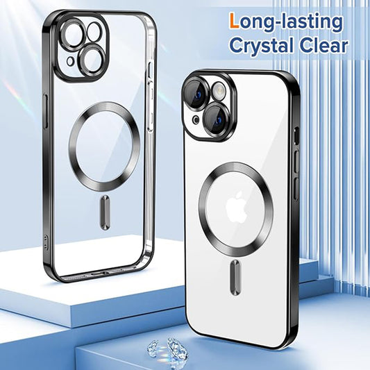 MagSafe-hoes voor Apple iPhone 14, Techsuit, Luxury Crystal, Zwart