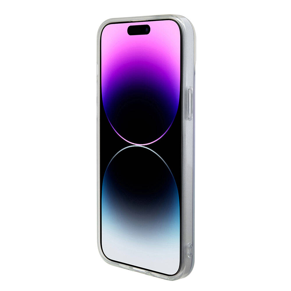 Étui MagSafe pour Apple iPhone 15, Guess, IML Iridescent, Violet