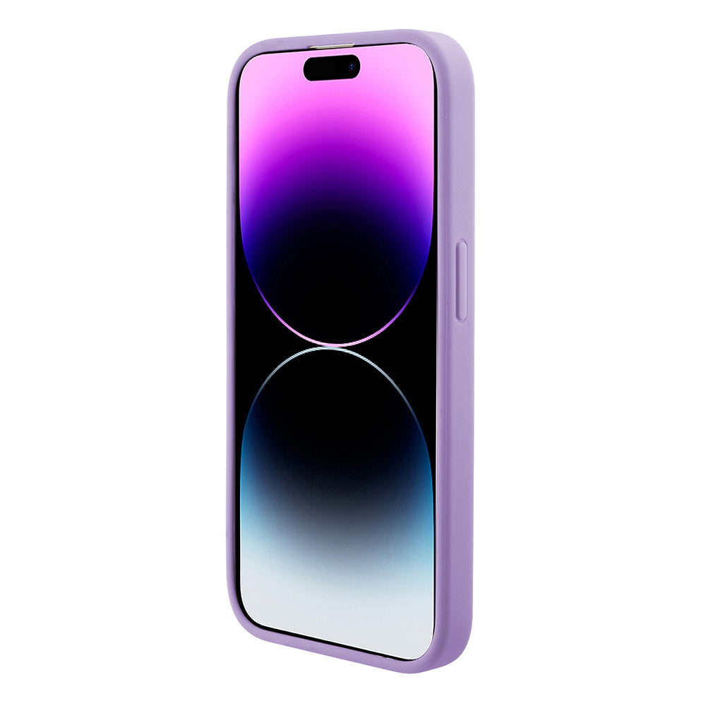 Étui MagSafe pour Apple iPhone 15, Guess, Saffiano, Violet