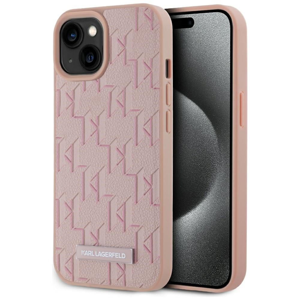MagSafe hoes voor Apple iPhone 15, Karl Lagerfeld, Hot Stamp, Roze