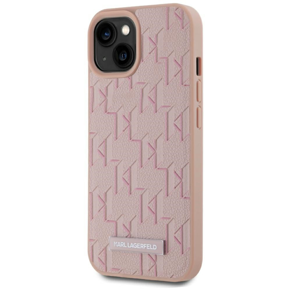 MagSafe hoes voor Apple iPhone 15, Karl Lagerfeld, Hot Stamp, Roze