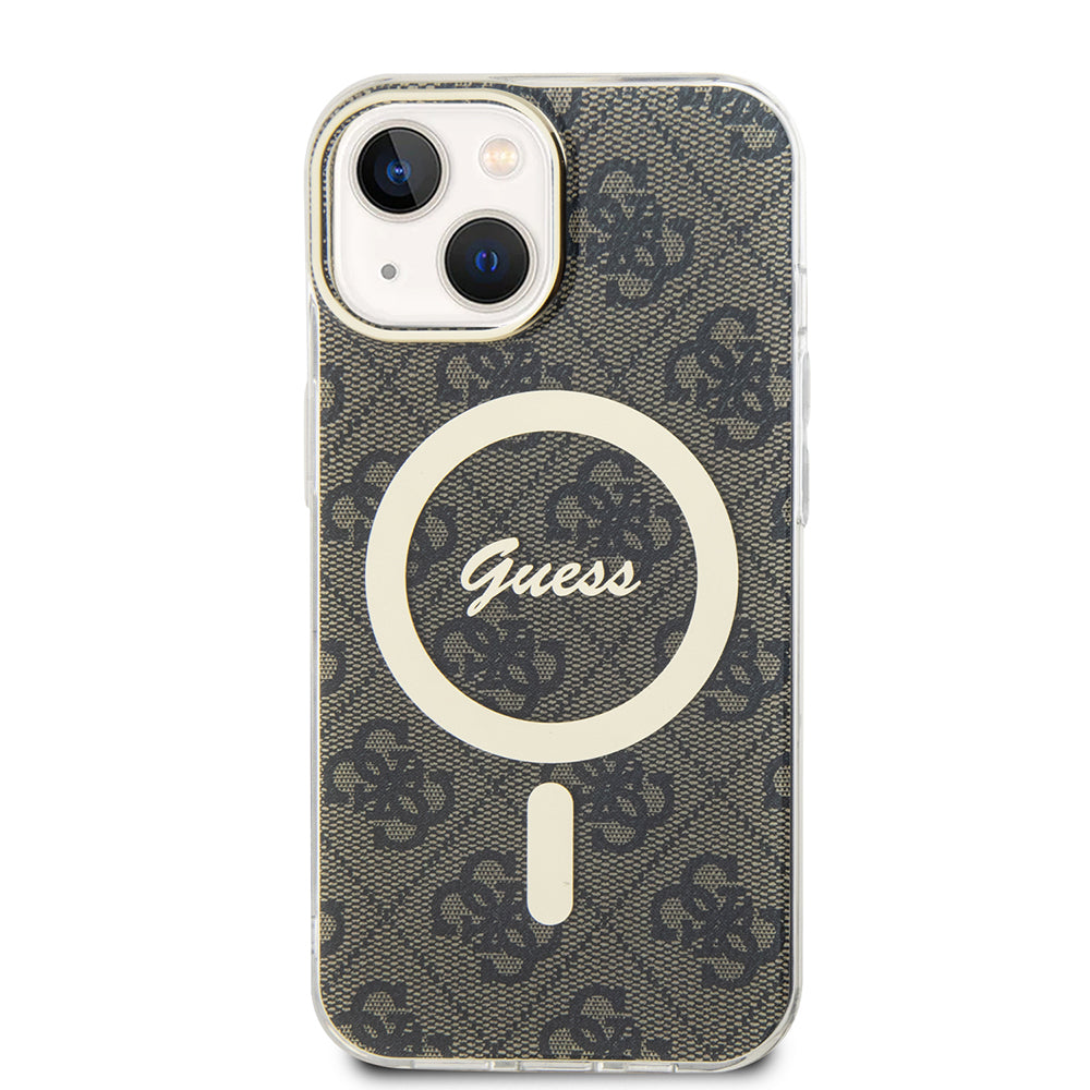Étui MagSafe pour Apple iPhone 15 Plus, Guess, IML 4G, Marron