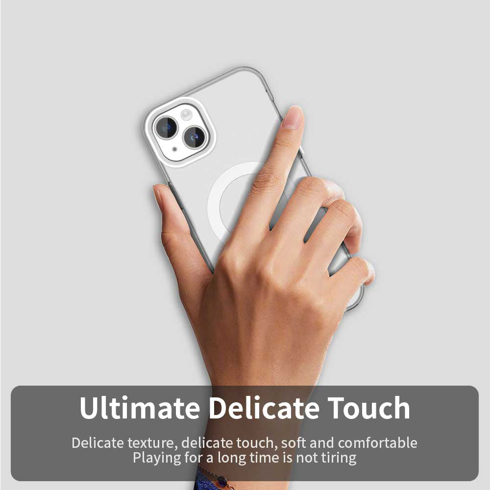 Coque MagSafe pour Apple iPhone 15 Plus, Techsuit, CandyCase, Blanche
