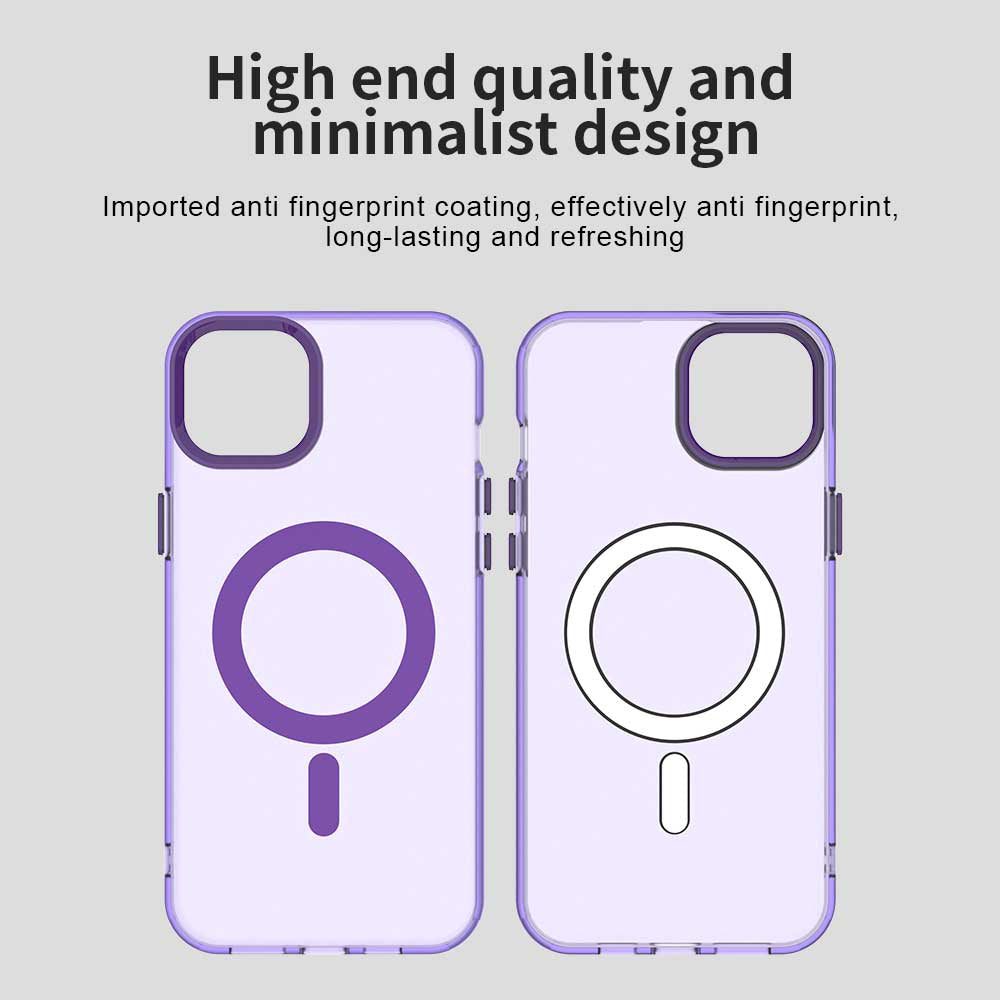 Coque MagSafe pour Apple iPhone 15 Plus, Techsuit, CandyCase, violette