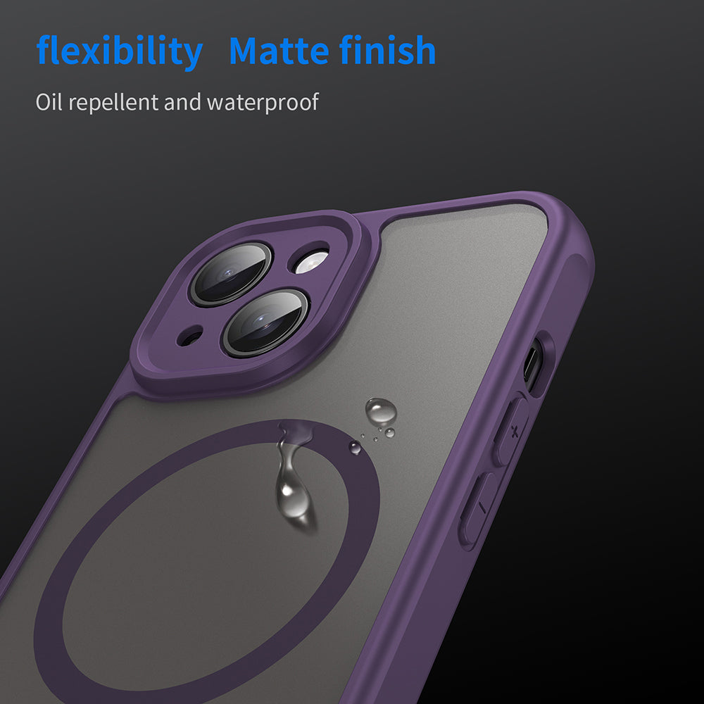 Coque MagSafe pour Apple iPhone 15 Plus, Techsuit, HaloFrost II, Violet