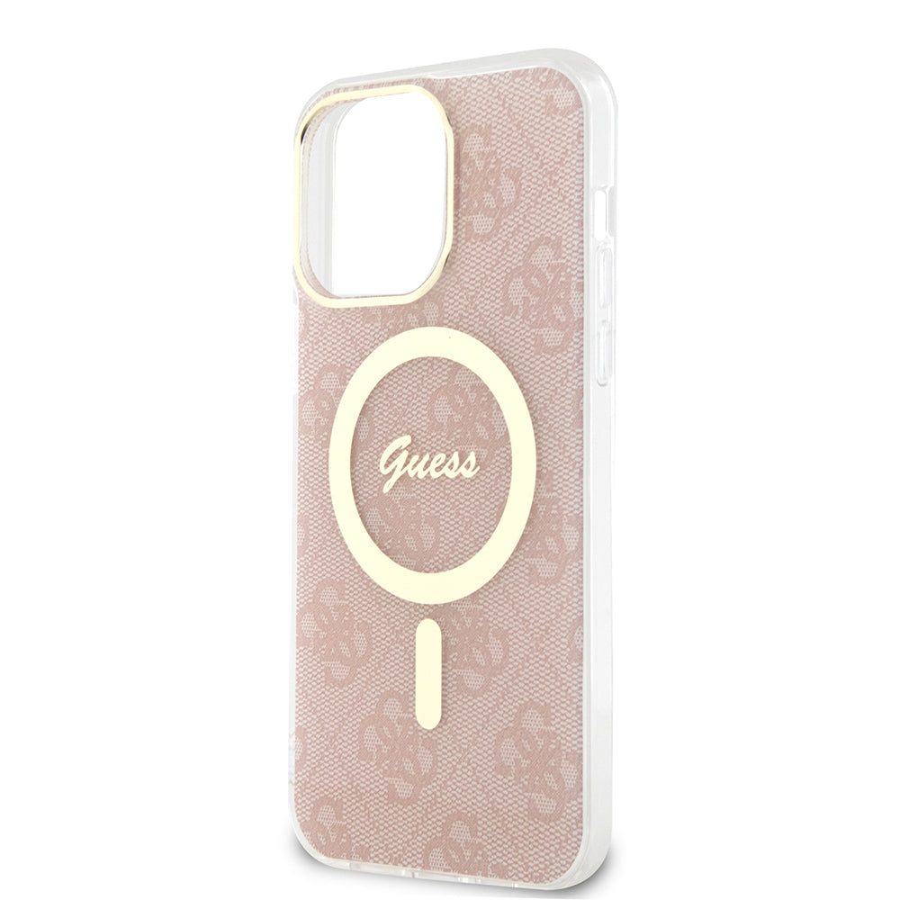 Étui MagSafe pour Apple iPhone 15 Pro, Guess, IML 4G, Rose