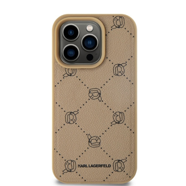 Étui MagSafe pour Apple iPhone 15 Pro, Karl Lagerfeld, Karl's Head, Beige