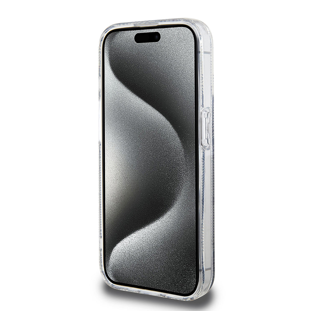 Étui MagSafe pour Apple iPhone 15 Pro Max, Guess, IML Gcube, Noir