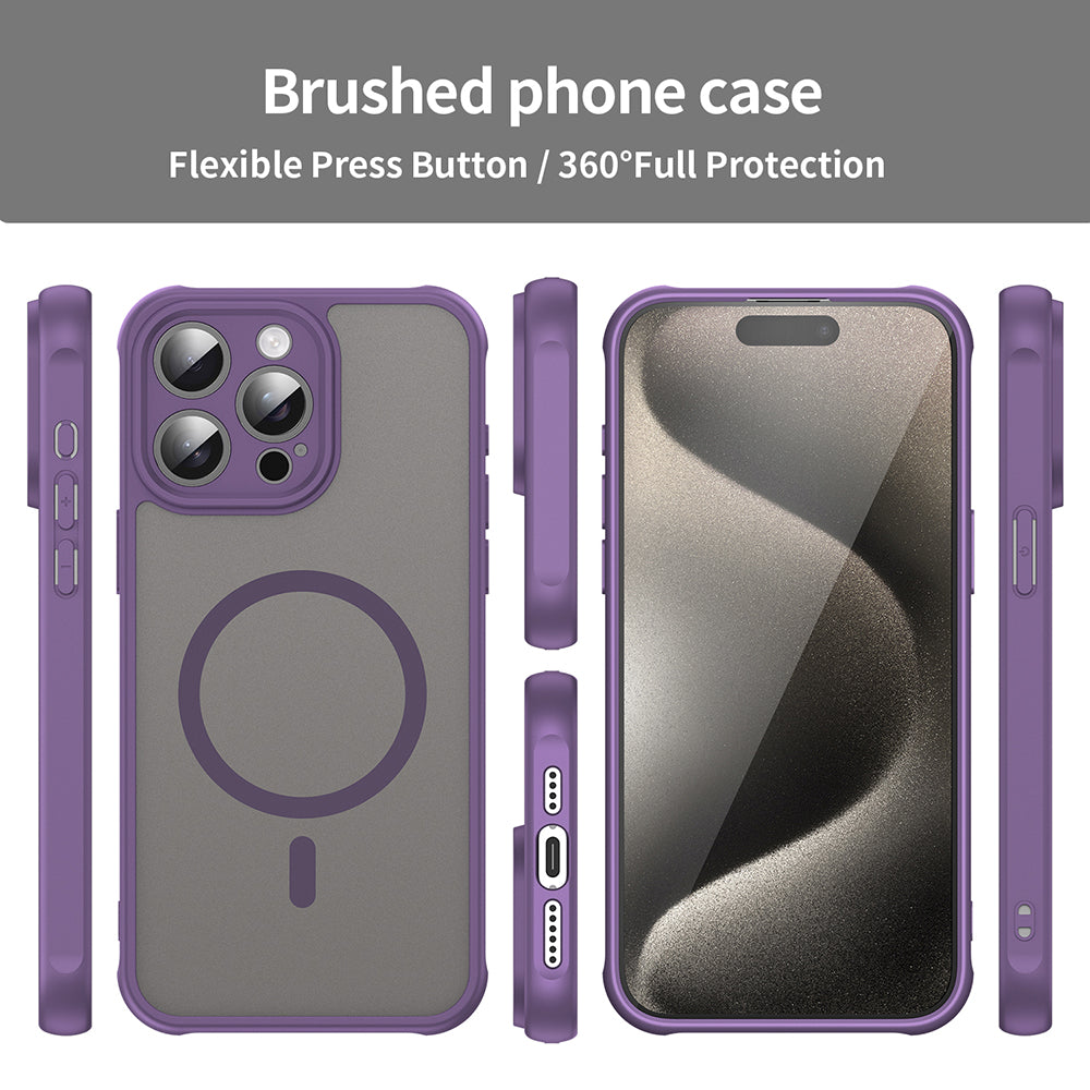 Coque MagSafe pour Apple iPhone 15 Pro Max, Techsuit, HaloFrost II, Violet