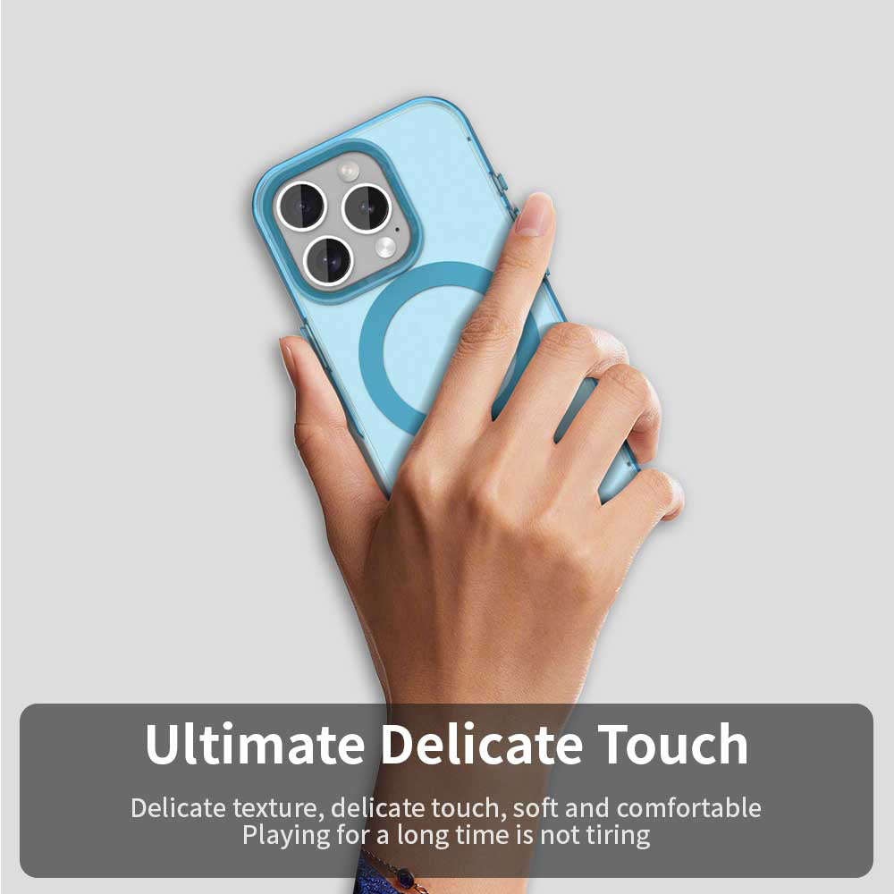 Coque MagSafe pour Apple iPhone 15 Pro, Techsuit, CandyCase, Bleue