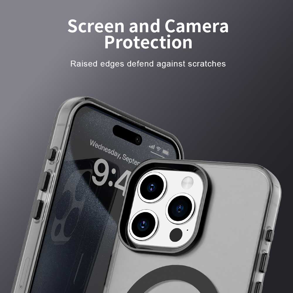 Coque MagSafe pour Apple iPhone 15 Pro, Techsuit, CandyCase, Noire